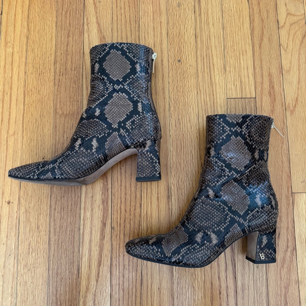 VERONICA BEARD Snake Embossed Bootie